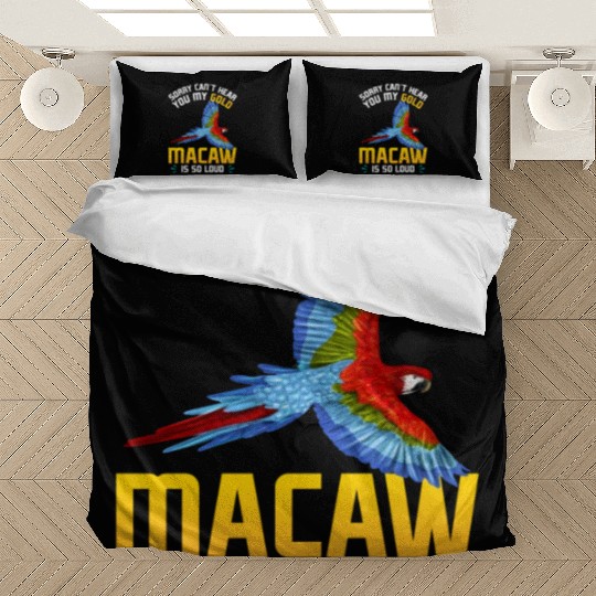 Blue Macaw Gold Macaw Ornithologist Enthusiast Bedding Sets