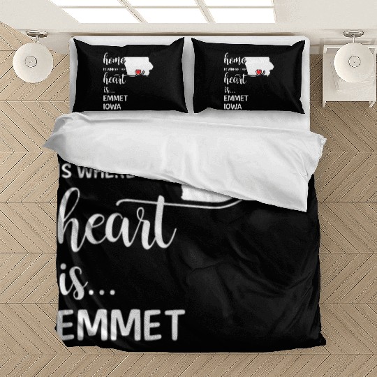 Emmet County Iowa Is Where My Heart Is Gift Bedding Sets