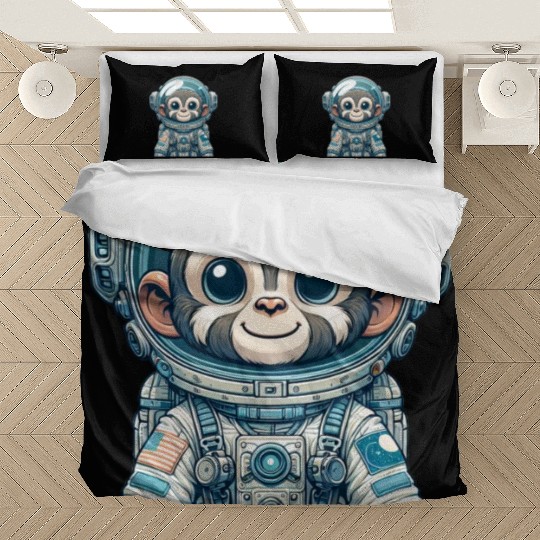 Cute Monkey Astronaut Bedding Sets