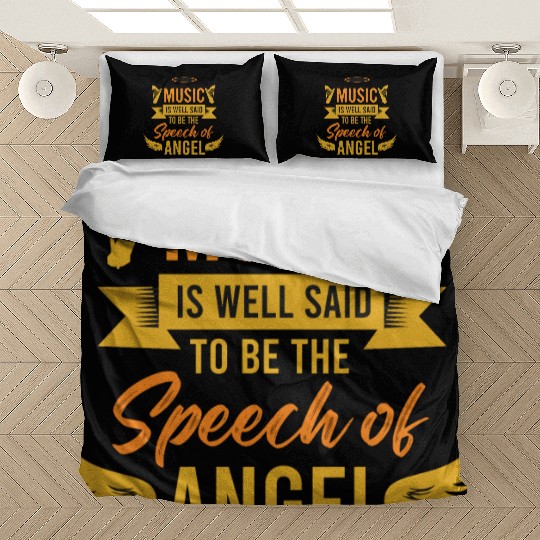 Music is Speech of Angel Bedding Sets