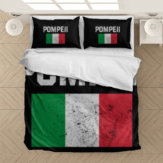 Pompeii Flag Italy Geology Bedding Sets