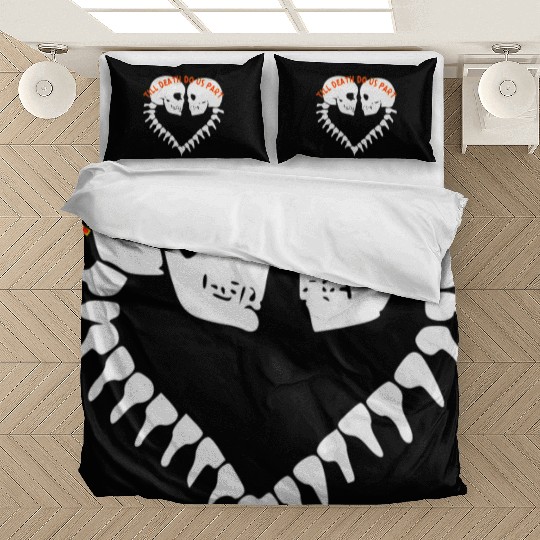 Skulls Till Death Do Us Part Heart © Bedding Sets