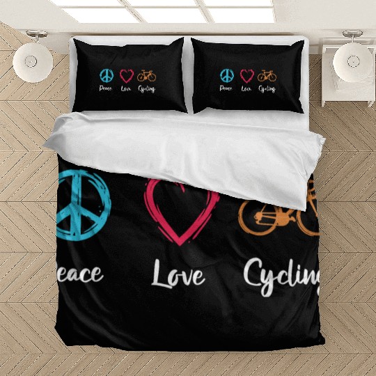 Peace Love Cycling Bedding Sets