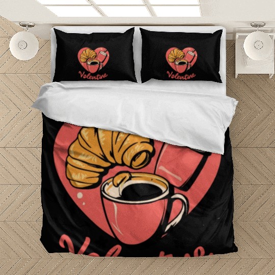Coffee and Croissant | My Perfect Valentine Bedding Sets