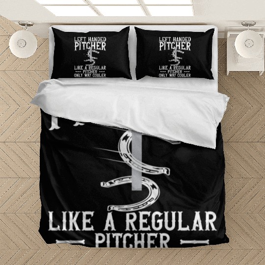 Left Hander Pitcher Horseshoe Pitching Bedding Sets