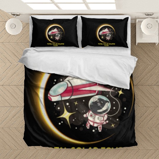 Total Solar Eclipse 4.8.24 Kids Cat Eclipsecat ecl Bedding Sets