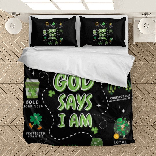 God says i am St. Patricks Day Bedding Sets