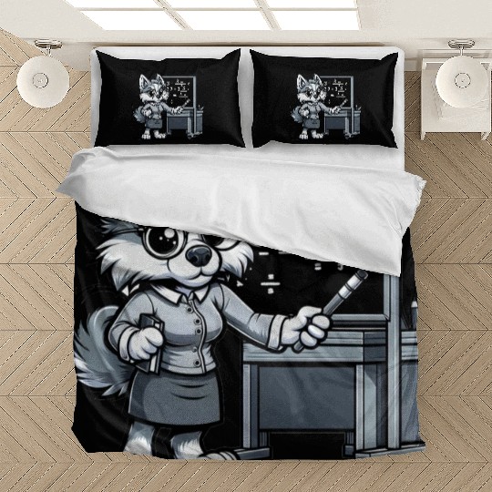 Cute Dog Teacher Bedding Sets