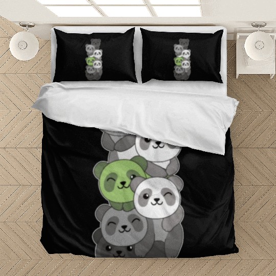 Agender Flag Pride Lgbtq Cute Panda Stack Bedding Sets