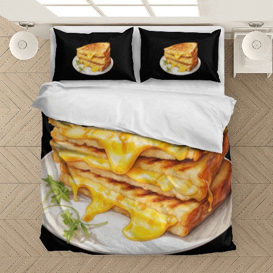 Plate of Grilled Cheese Sandwich Bedding Sets