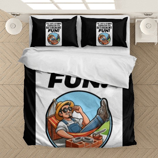 Retired Bricklayer: Retirement Foundations of Fun Bedding Sets