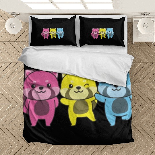 Pansexual Flag Pride Lgbtq Cute Red Panda Bedding Sets
