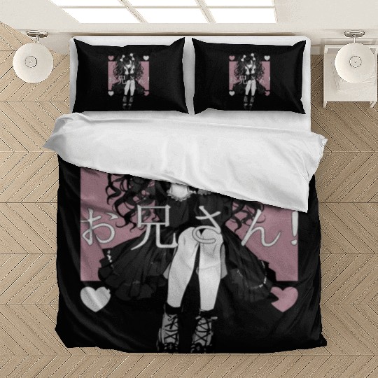 Gothic Maid Anime Harajuku Yami Kawaii Aesthetic Bedding Sets