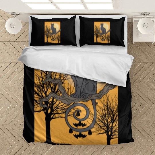 Cat Full Moon Cat Parent Gift Bedding Sets