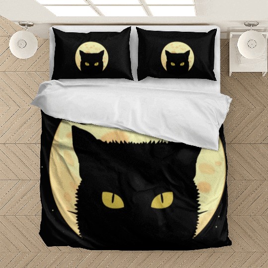 Cat Full Moon Cat Owner Gift Bedding Sets
