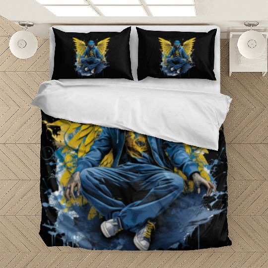 Urban Angel Wings DJ Graphic Stylish Streetwear Bedding Sets