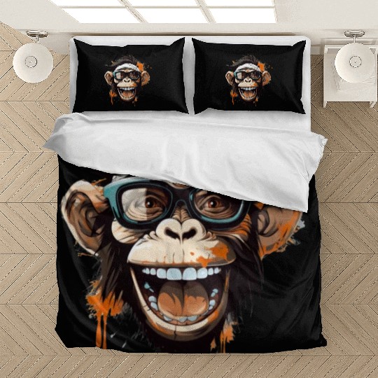 Street Art Monkey Urban Rap Street Monkey Bedding Sets