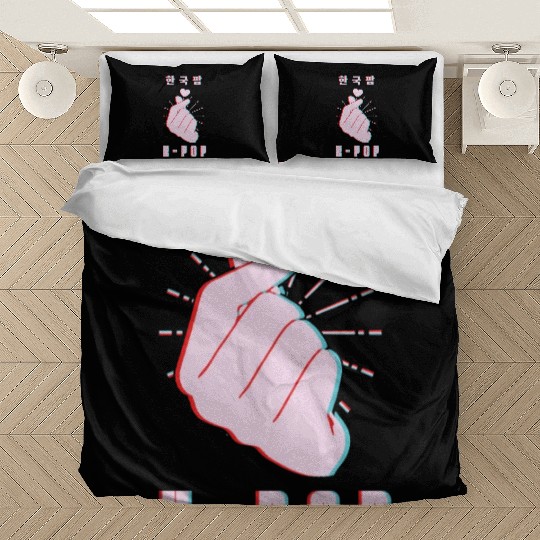 K-Pop Love Korean Finger Heart K Pop Bedding Sets