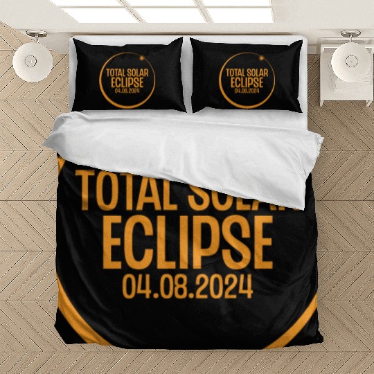 Total Eclipse Map Path of Totality Lover April 8, Bedding Sets
