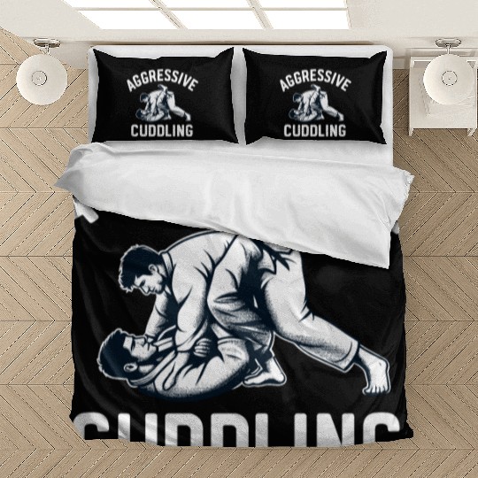 Aggressive Cuddling Funny Japanese Judo Jiu Jitsu Bedding Sets