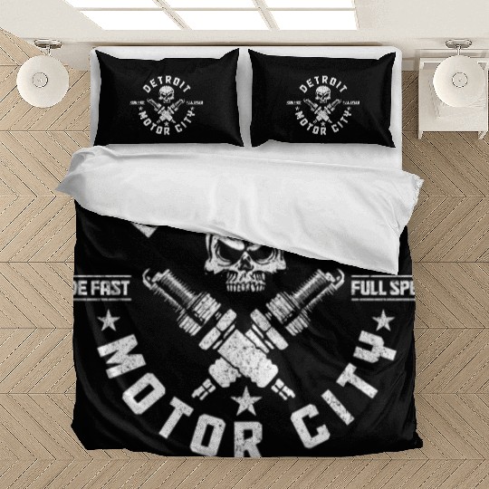 Detroit Michigan Motor City USA Bedding Sets
