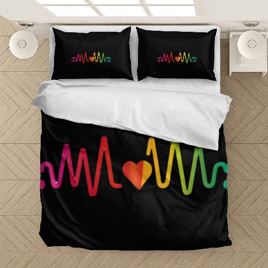 Valentine's day heartbeat Bedding Sets