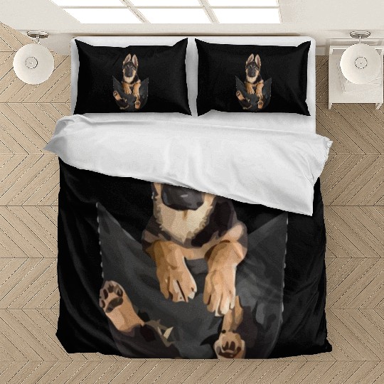 German Shepherd In Pocket Funny Dog Lover Bedding Sets