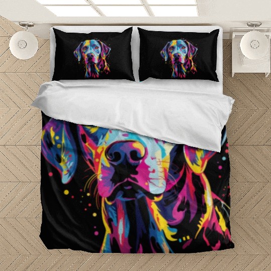Watercolor Colorful Dalmatian Bedding Sets