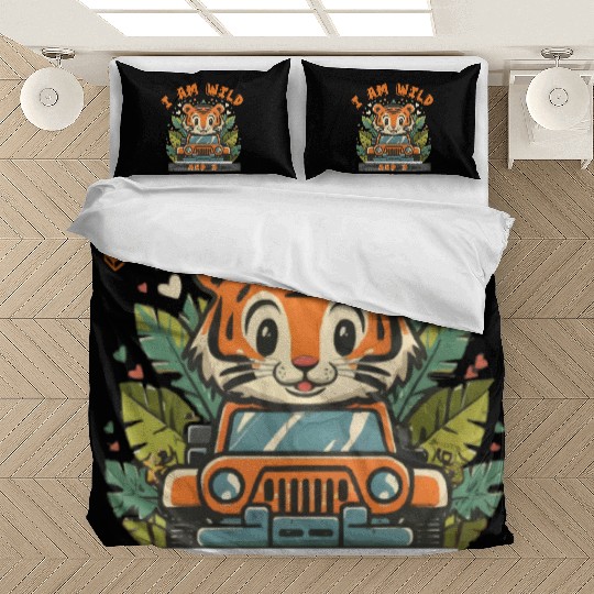 Tiger with Kids wild Bedding Sets