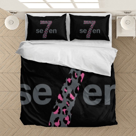 Seven in pink animal print Bedding Sets