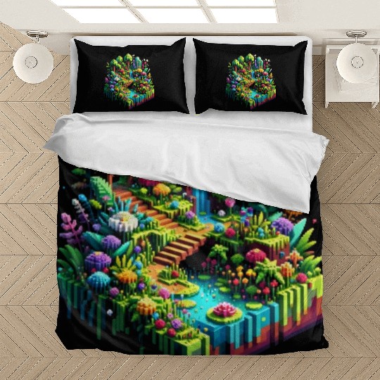 Voxel Enchanted Forest Bedding Sets