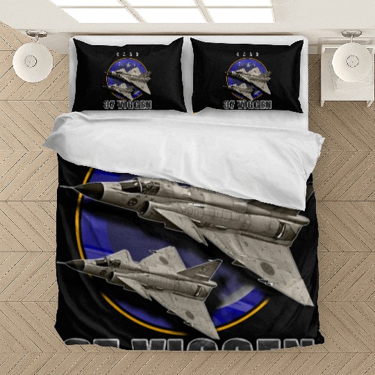 Saab 37 Viggen Swedish Multi Combat Aircraft Bedding Sets
