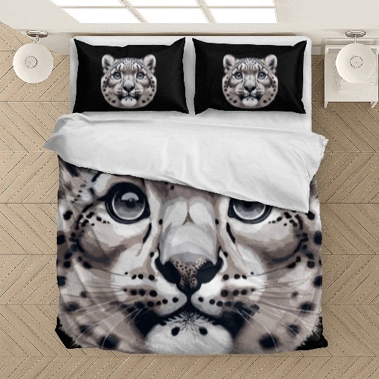 Snow Leopard Leopard White Leopard Bedding Sets