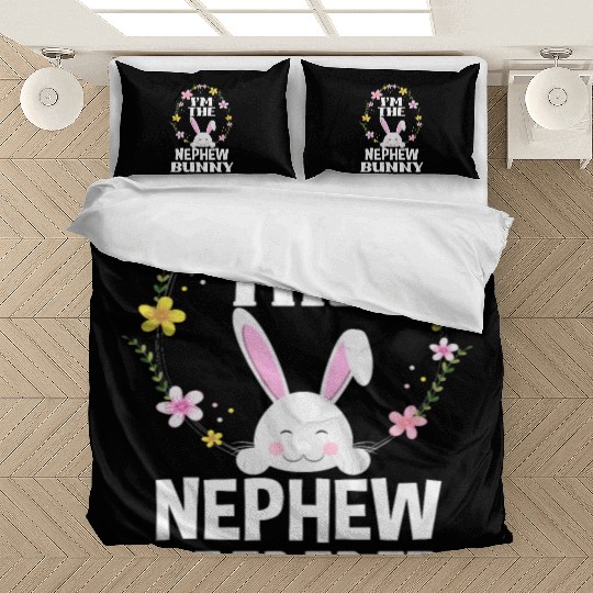 I Am Nephew Easter Bunny Flower Wreath Easter Bedding Sets