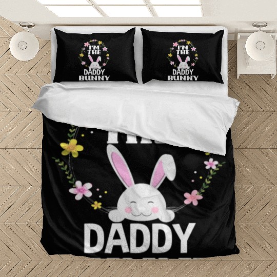 I Am Daddy Easter Bunny Flower Wreath Easter Bedding Sets
