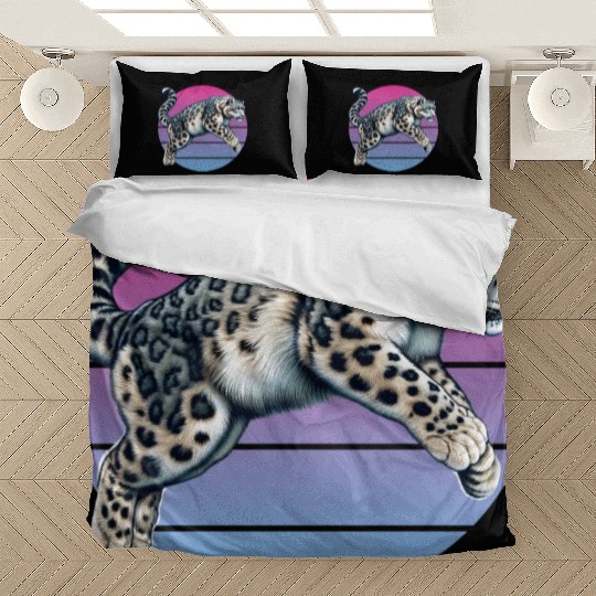 Snow Leopard Leopard White Leopard Bedding Sets