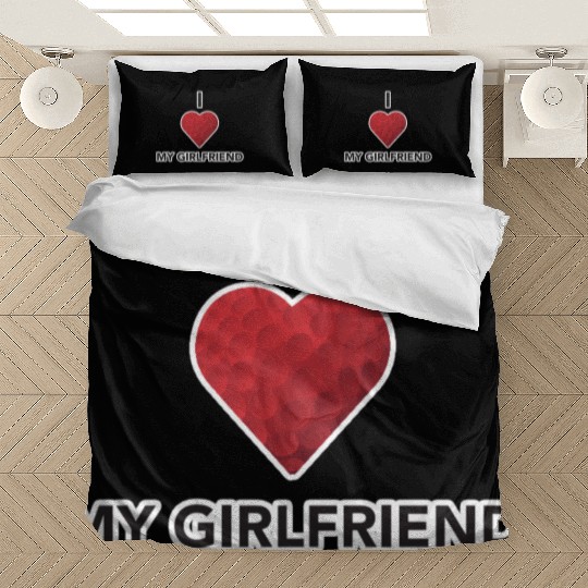 I heart my girlfriend 1 Bedding Sets