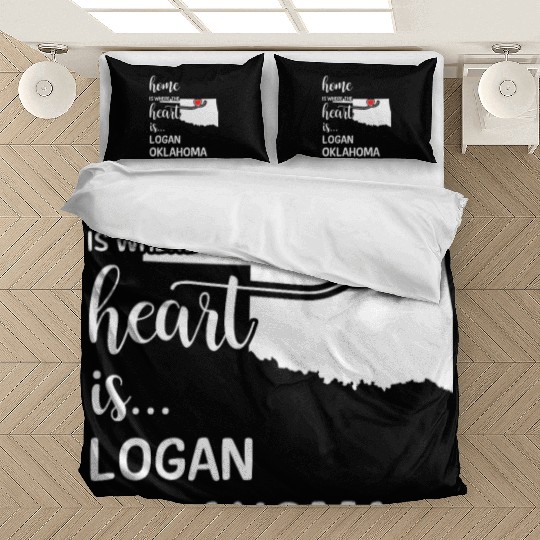 Logan County Oklahoma Is Where My Heart Is Gift Bedding Sets