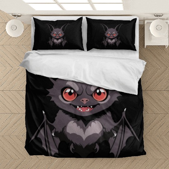 Unique Bat Illustration Bedding Sets