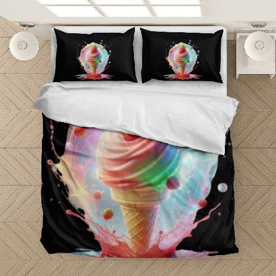 Strawberry Ice Cream with Colorful Luminescence Bedding Sets