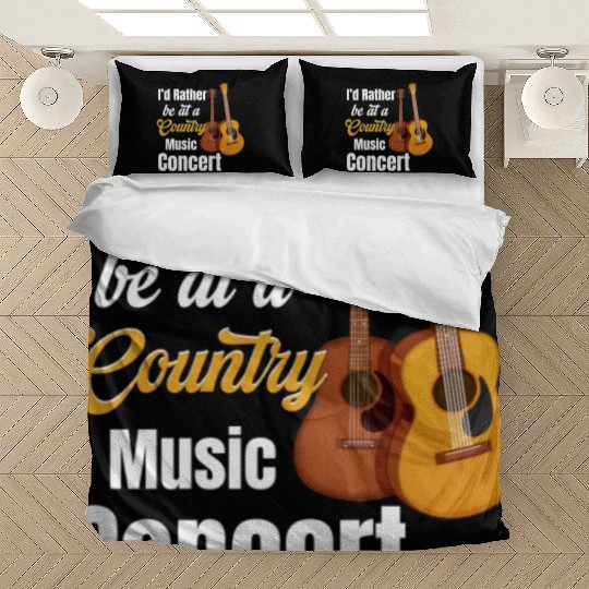 I'd Rather Be At A Country Music Concert Cowgirl Bedding Sets