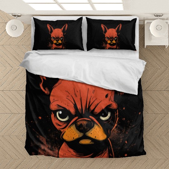 Angry French Bulldog Bedding Sets