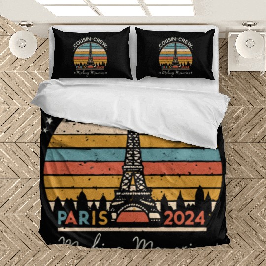 Cousin Crew Paris France Making Memories 2024 Bedding Sets