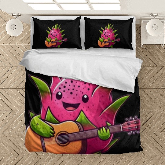Dragon Fruit Jam: Playing the Guitar Bedding Sets