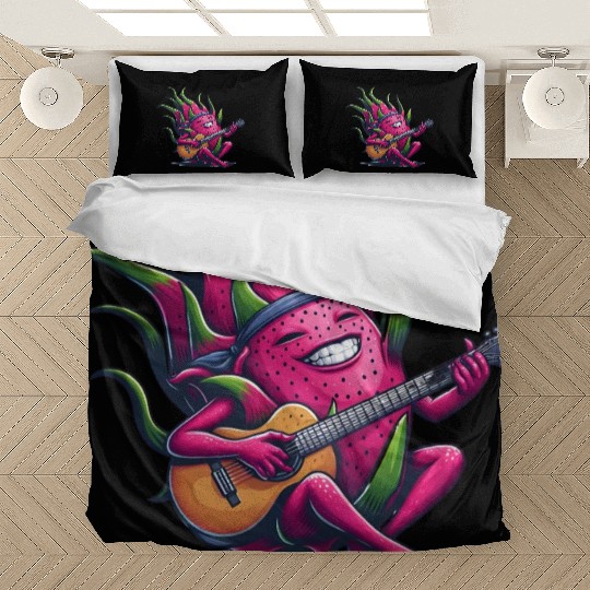 Dragon Fruit Jam: Playing the Guitar Bedding Sets