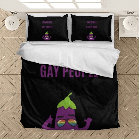 Invisible eggplant Bedding Sets for your gay friend