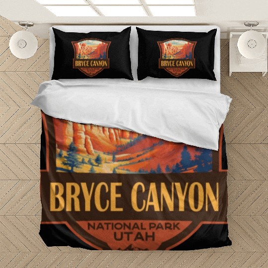 Bryce Canyon National Park Travel Retro Badge Bedding Sets