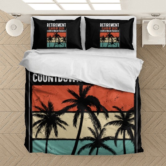 2024 Retirement Countdown Beach Bedding Sets