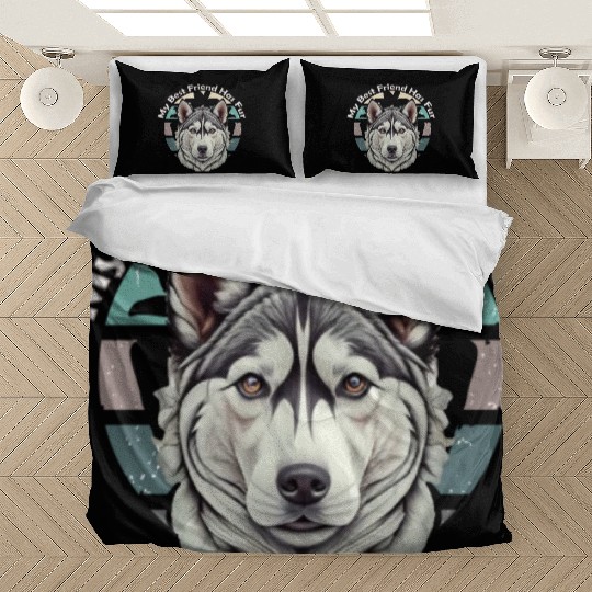 Valentine's Day celebrations with my husky Bedding Sets
