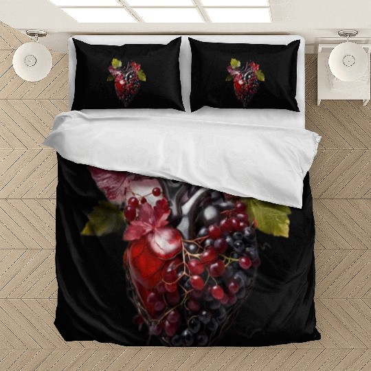 Default Human heart made with wine and red grape Bedding Sets